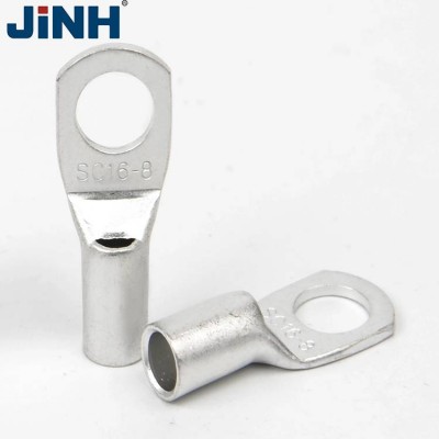 Jinh Copper Battery Cable Lug Connector Terminal Sc16-8 16mm2 Hole 8mm Electrical Battery Connector